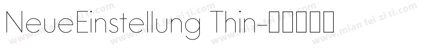 NeueEinstellung Thin字体转换